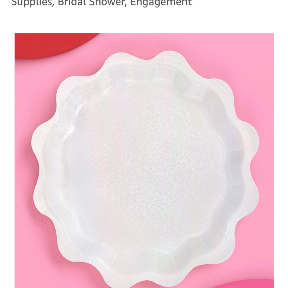 Xofetti shimmer party plates